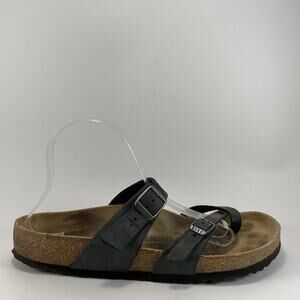 Birkenstock Mayari Slide Sandals Womens Size 41 US 10-10.5 Black Oiled Leather